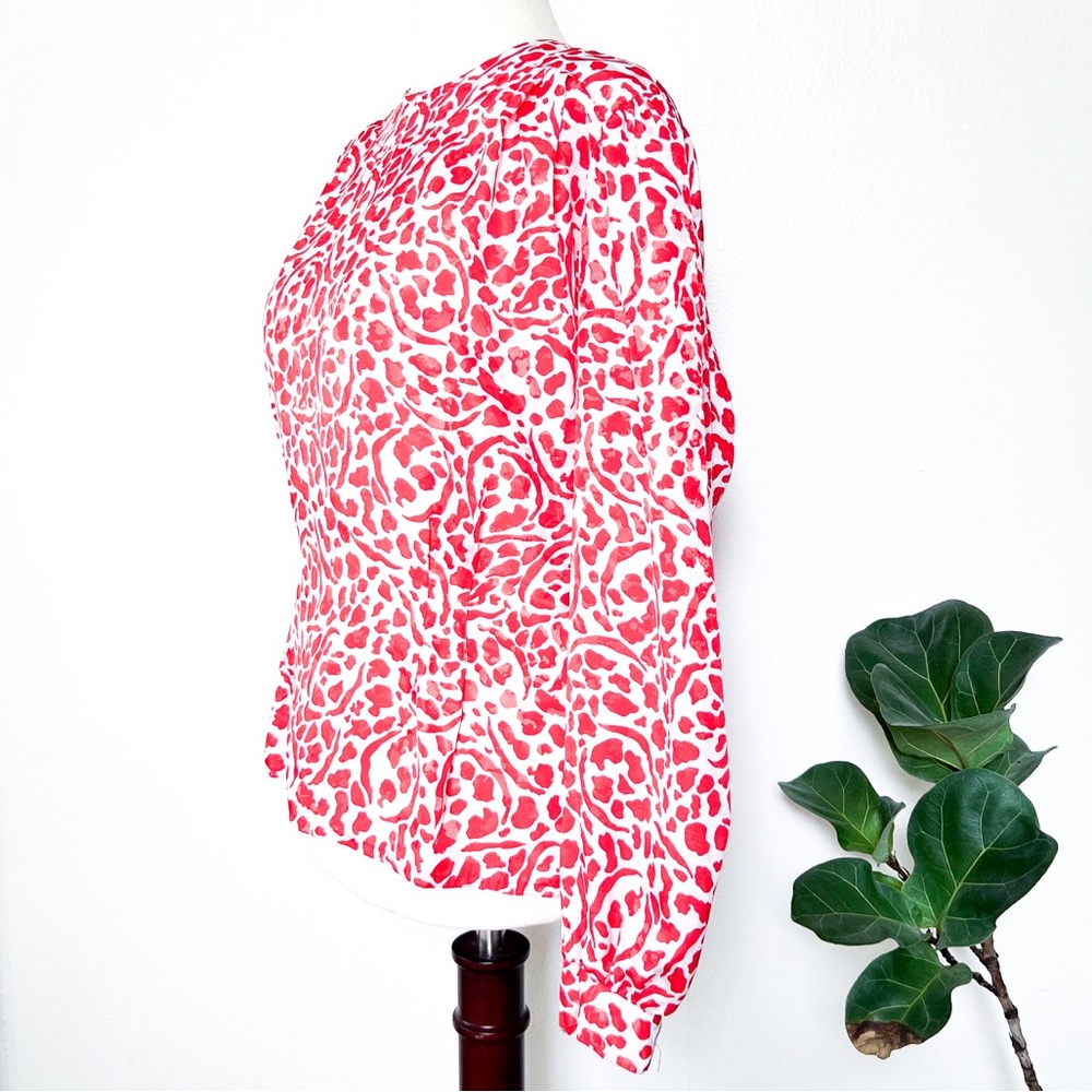 Vintage Classy Abstract Print Blouse - image 3